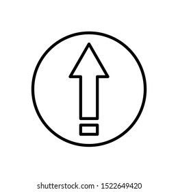 Outline upload vector icon. editable vector strok