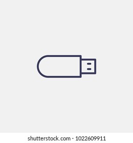 Outline usb flash icon illustration vector symbol