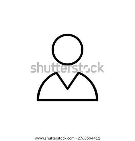 Outline User icon for identity representation