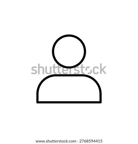 Outline User icon for identity representation