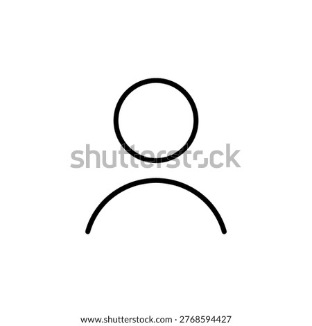 Outline User icon for identity representation
