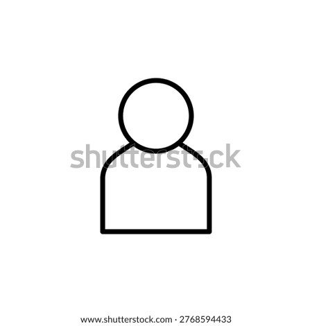 Outline User icon for identity representation