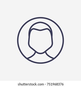 Outline user icon illustration vector symbol
