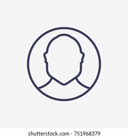 Outline user icon illustration vector symbol