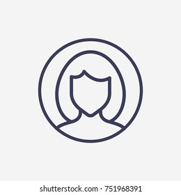 Outline user icon illustration vector symbol