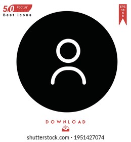 Rahmenbenutzersymbol. Zeitungssymbol, Vektorgrafik einzeln auf schwarzem Hintergrund. Grafikdesign, Materialdesign, Beste Verkäufer-Symbole, mobile Anwendung, UI UX-Design, EPS10-Format, Vektorgrafik