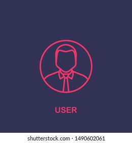 Outline user icon.user vector illustration. Symbol for web and mobile