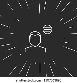 Outline user menu icon illustration isolated vector sign symbol