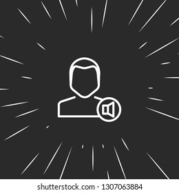 Outline user notification icon illustration isolated vector sign symbol