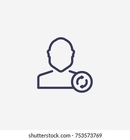 Outline user refresh icon illustration vector symbol