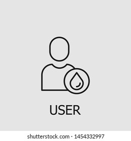 Outline user vector icon. User illustration for web, mobile apps, design. User vector symbol.