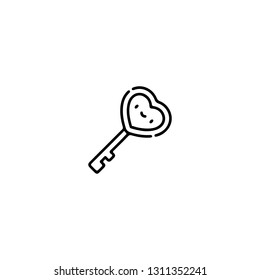Outline Valentines day icons. Line love pictogram. Amour symbol. Vector illustration. Valentines day signs and love symbols