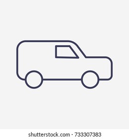 Outline van icon illustration vector symbol