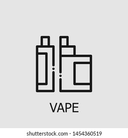 Outline vape vector icon. Vape illustration for web, mobile apps, design. Vape vector symbol.