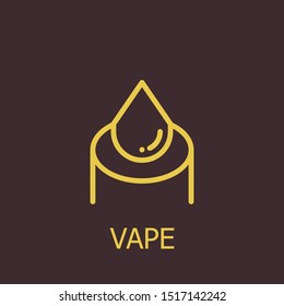 Outline vape vector icon. Vape illustration for web, mobile apps, design. Vape vector symbol.