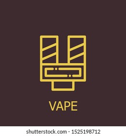 Outline vape vector icon. Vape illustration for web, mobile apps, design. Vape vector symbol.