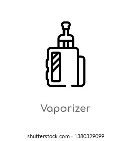 outline vaporizer vector icon. isolated black simple line element illustration from electronic devices concept. editable vector stroke vaporizer icon on white background
