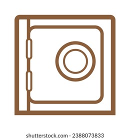 Outline vault icon and vector