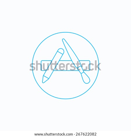 Outline vector apps shop icon for web and mobile