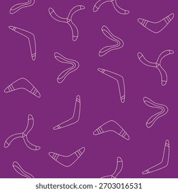 Ilustración de patrón de boomerang de Vector de contorno sin costuras para el empaquetado de la cubierta del fondo del Fondo de pantalla
