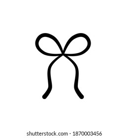 Outline vector bow icon isolated on white background. esp