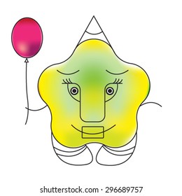 Outline vector character illustration