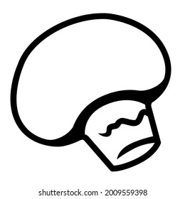Outline Vector Cooking Mushroom for everything