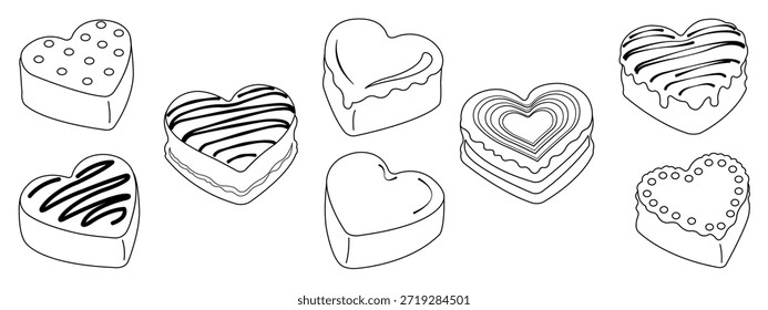Diseño de Vector de la torta del corazón.