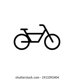 Outline Vector Icon Bike Isolated On A White Background. Bike Icon Sign