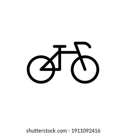 Outline Vector Icon Bike Isolated On A White Background. Bike Icon Sign