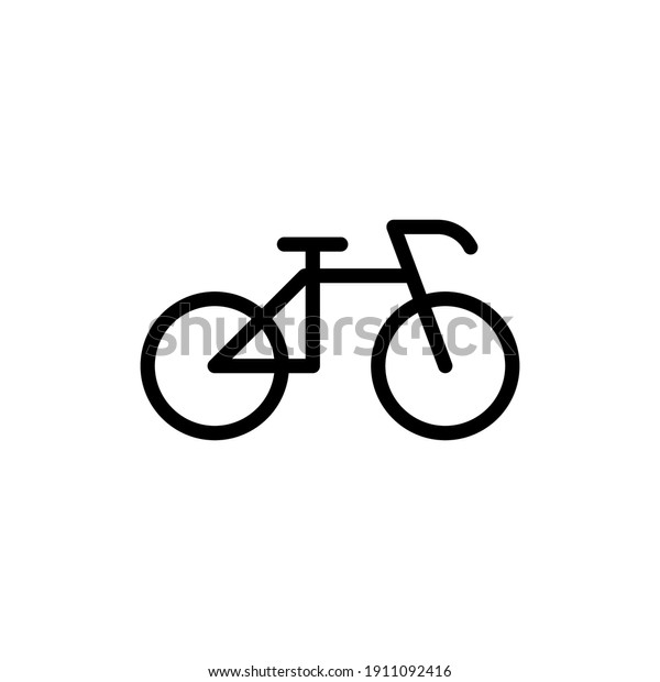 Outline Vector Icon Bike Isolated On A White\
Background. Bike Icon\
Sign