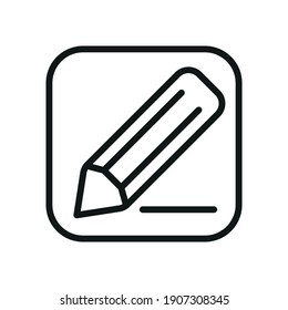 Outline Vector Icon Edit Register Subscription Subscribe