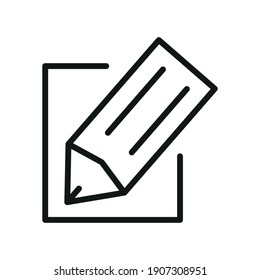Outline Vector Icon Edit Register Subscription Subscribe