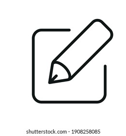 Outline Vector Icon Edit Register Subscription Subscribe