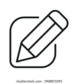 Outline Vector Icon Edit Register Subscription Subscribe