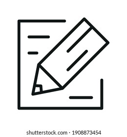 Outline Vector Icon Edit Register Subscription Subscribe