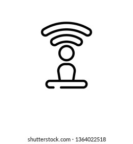 outline   vector icon. isolated black simple line element illustration from user interface concept. editable vector stroke  icon on white