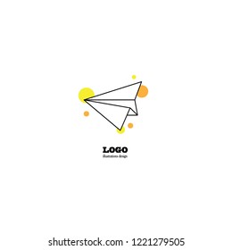 Outline Vector Icon Paper Plane