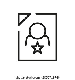 Registro de iconos del vector de contorno relacionado