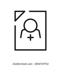 Registro de iconos del vector de contorno relacionado