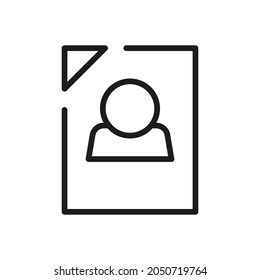Registro de iconos del vector de contorno relacionado