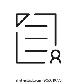Registro de iconos del vector de contorno relacionado
