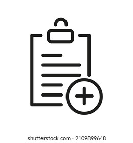 Rahmenliste mit Vektorsymbol-bezogener Checkliste einzeln auf weißem Hintergrund. Benutzerdefiniertes Symbol für Ihre Website, Logo, App, Benutzeroberfläche.