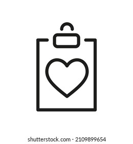 Rahmenliste mit Vektorsymbol-bezogener Checkliste einzeln auf weißem Hintergrund. Benutzerdefiniertes Symbol für Ihre Website, Logo, App, Benutzeroberfläche.