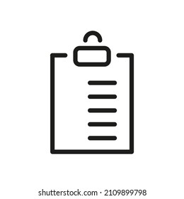 Outline Vector Icon Related Check list Isolated On White Background. Custom Symbol For Your Website, Logo, App, User Interface.