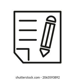 Outline Vector Icon Related Edit, Register, Subscription, Subscribe, Document