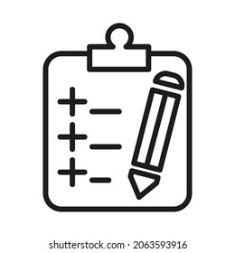 Icono de vector de esquema relacionado Editar, Registro, Suscripción, Suscripción, Documento