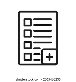 Outline Vector Icon Related Edit, Register, Subscription, Subscribe, Document