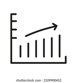 Outline Vector Icon Related Graph Isolated On White Background. Custom Symbol For Your Website, Logo, App, User Interface.