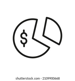 Outline Vector Icon Related Graph Isolated On White Background. Custom Symbol For Your Website, Logo, App, User Interface.